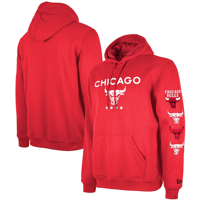 Men's Chicago Bulls Red 2023/24 City Edition Pullover Hoodie